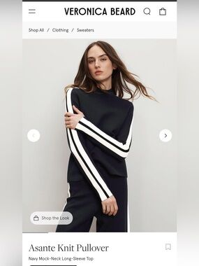 Veronica Beard Asante Pullover - Navy Small